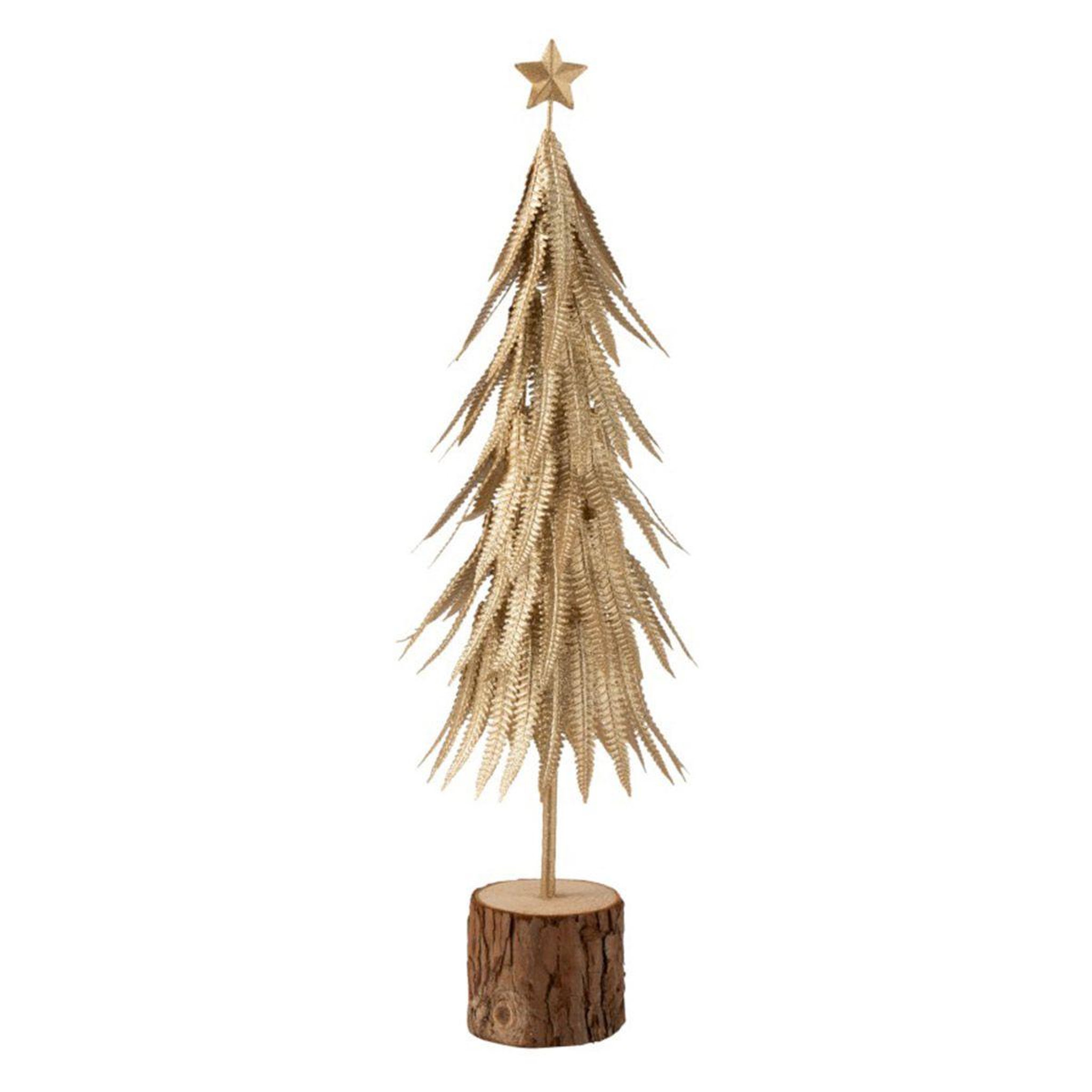 J-LINE Statuette déco  sapin de noël paillettes  57cm or
