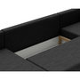 Voir la diapositive 4 : BEST MOBILIER Leslie - canapé panoramique d'angle réversible 7 places convertible avec coffre en tissu