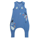 Petit Béguin Turbulette d'été avec pieds retroussables Mexico. Coloris disponibles : Bleu