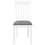 Voir la diapositive 5 : VIDAXL Chaises a manger coussins 2 pcs blanc bois massif caoutchouc