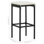 Voir la diapositive 6 : VIDAXL Tabourets de bar avec coussins lot de 3 noir resine tressee