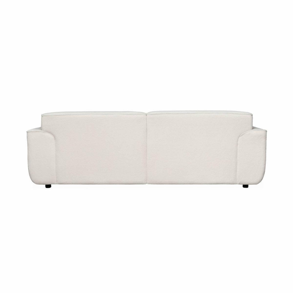 SWEEEK Canapé 3 places. tissu bouclette. 2 coussins déhoussables. Wallas  L 230 x P 98 x H 73cm