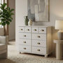 Voir la diapositive 2 : IDIMEX Commode apothicaire COLMAR en pin massif, 8 tiroirs