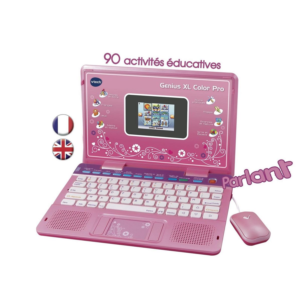 VTECH Ordinateur Genius XL Color Pro Bilingue Rose