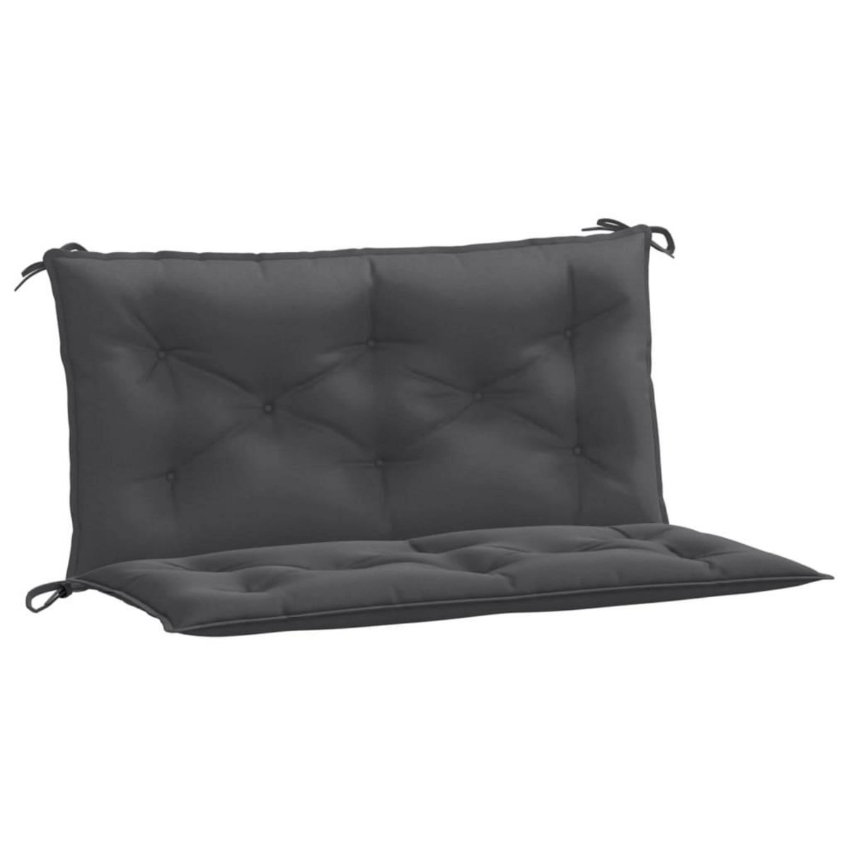 VIDAXL Coussins de banc de jardin lot de 2 anthracite melange tissu
