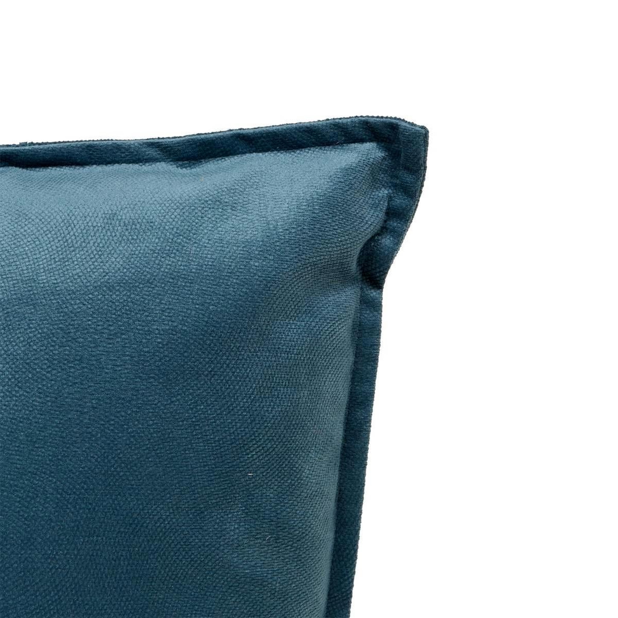 Voir la diapositive 2 : ATMOSPHERA Coussin déco uni  lilou  45x45cm bleu égéen