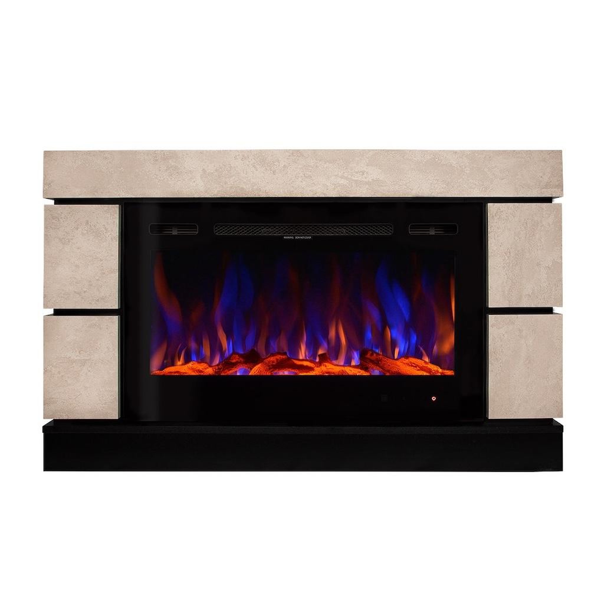 ARTFLAME Cheminée électrique - harmony & adeli - 1500 w - flamme multicolore - bușteni & cristaux