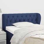VIDAXL Tete de lit avec oreilles Bleu 93x23x78/88 cm Tissu