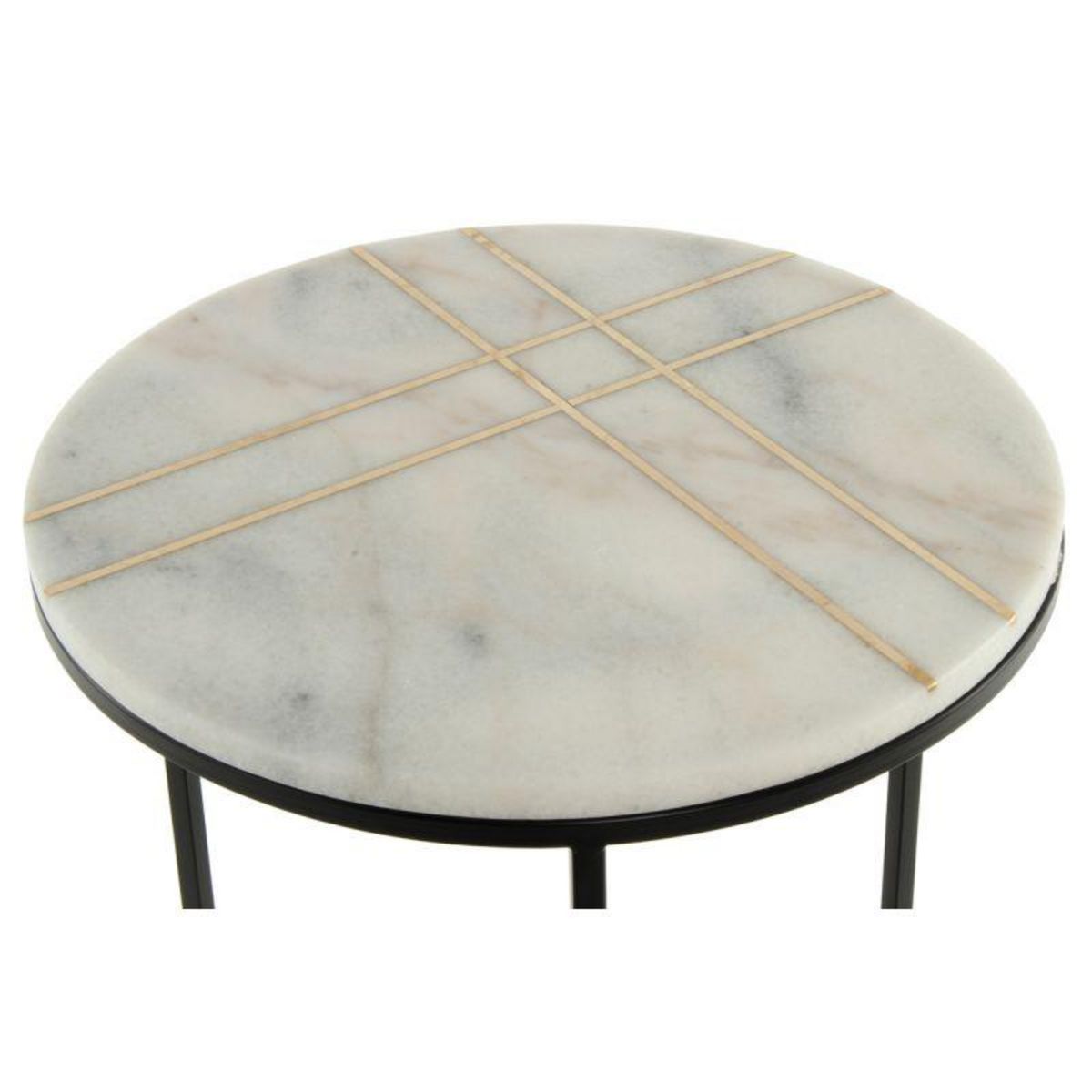 Paris Prix Table d'Appoint en Marbre  Louis  64cm Blanc