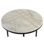 Voir la diapositive 2 : Paris Prix Table d'Appoint en Marbre  Louis  64cm Blanc
