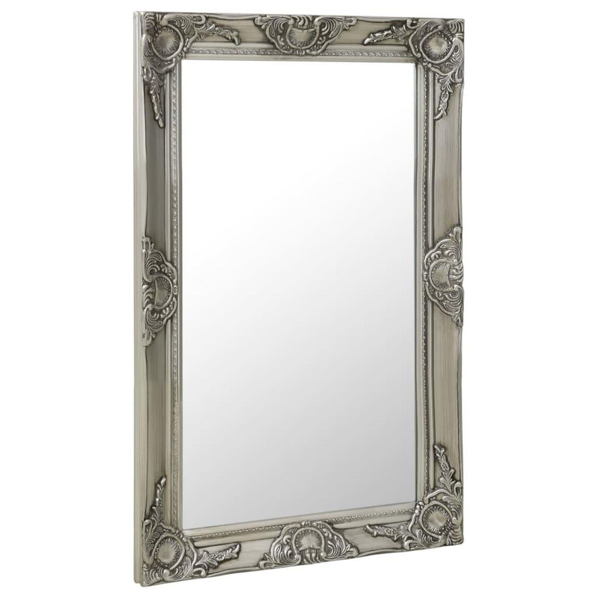 VIDAXL Miroir mural style baroque 50x80 cm Argente