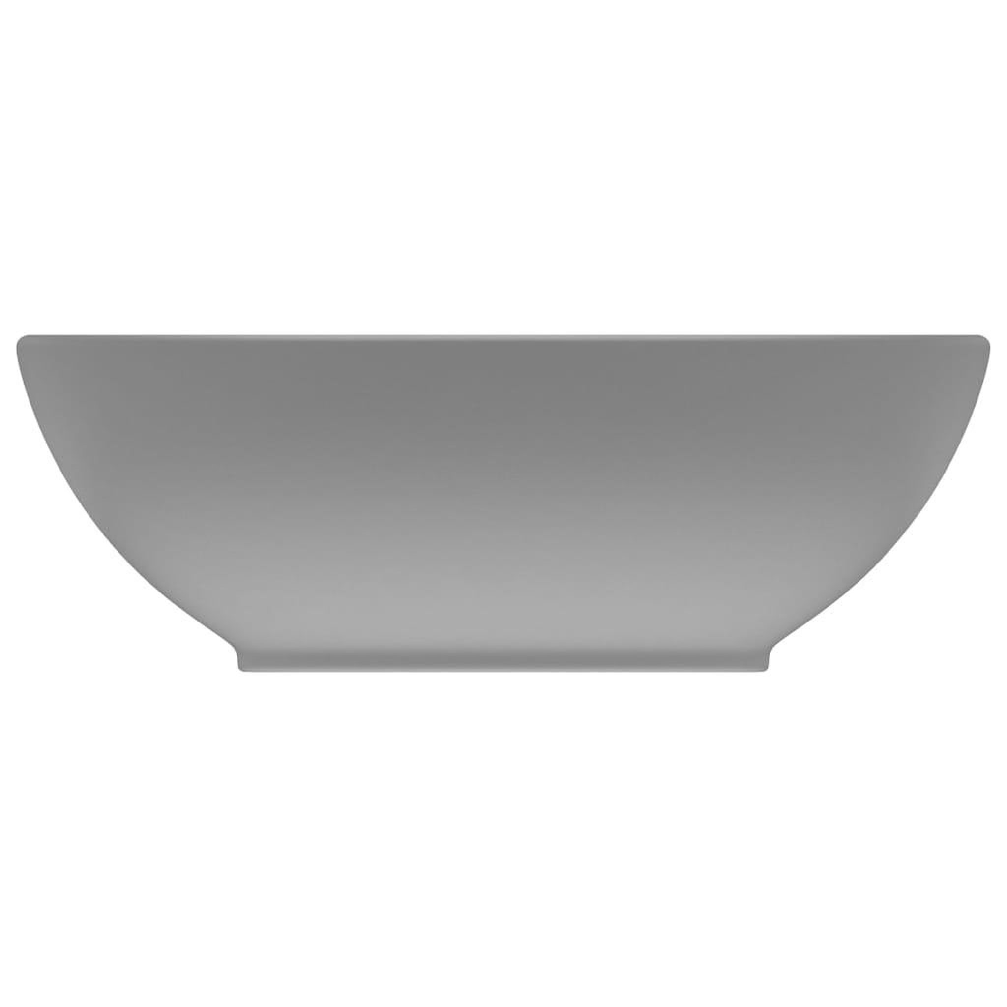 Voir la diapositive 3 : VIDAXL Lavabo ovale de luxe Gris clair mat 40x33 cm Ceramique