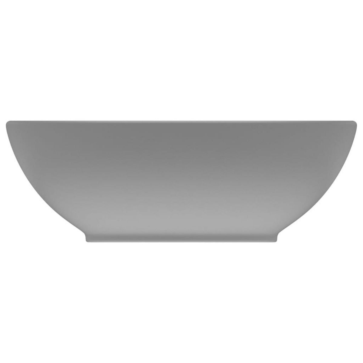 VIDAXL Lavabo ovale de luxe Gris clair mat 40x33 cm Ceramique