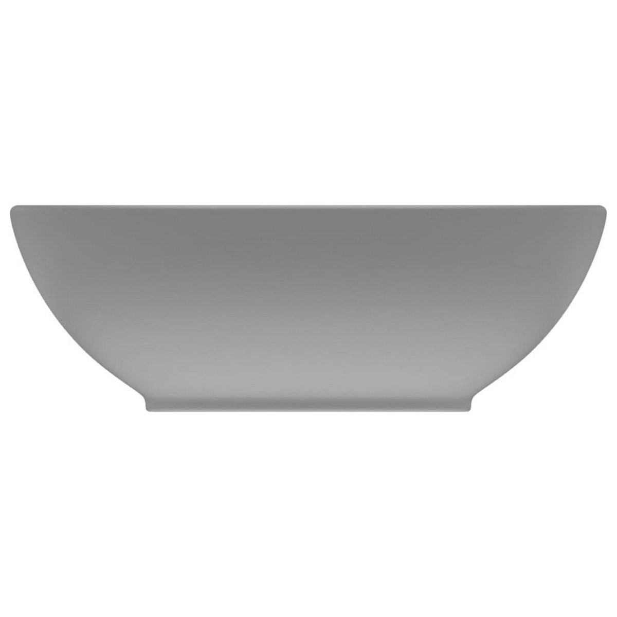 VIDAXL Lavabo ovale de luxe Gris clair mat 40x33 cm Ceramique