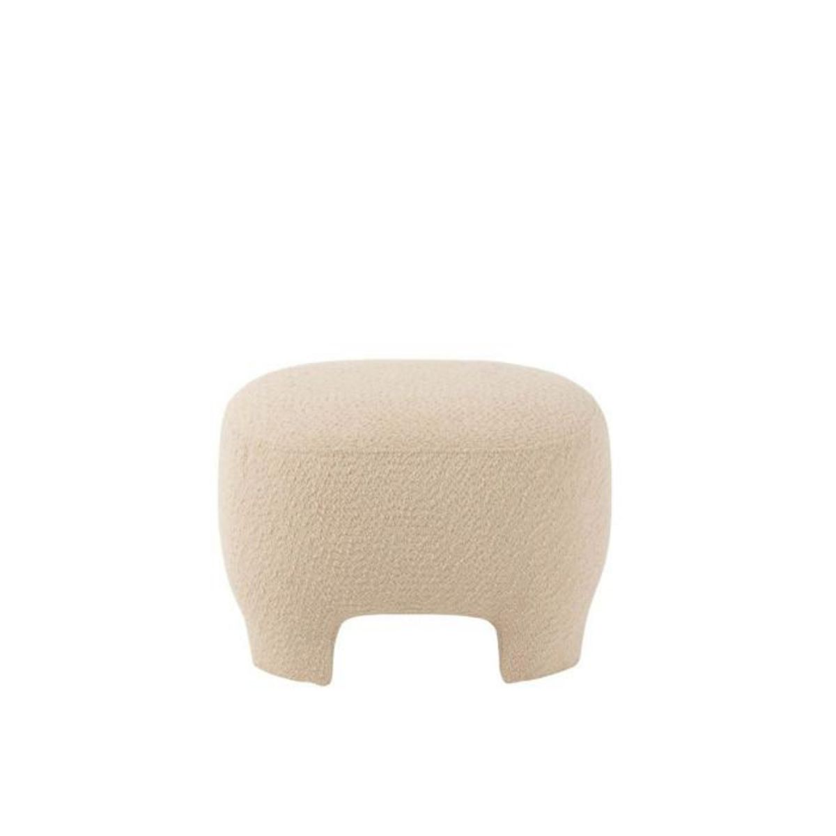 Paris Prix Pouf Design Tricoté  Erwin  55cm Blanc
