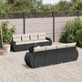 Voir la diapositive 1 : VIDAXL Salon de jardin 9 pcs avec coussins noir resine tressee