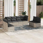 Voir la diapositive 1 : VIDAXL Salon de jardin 8 pcs avec coussins gris clair resine tressee