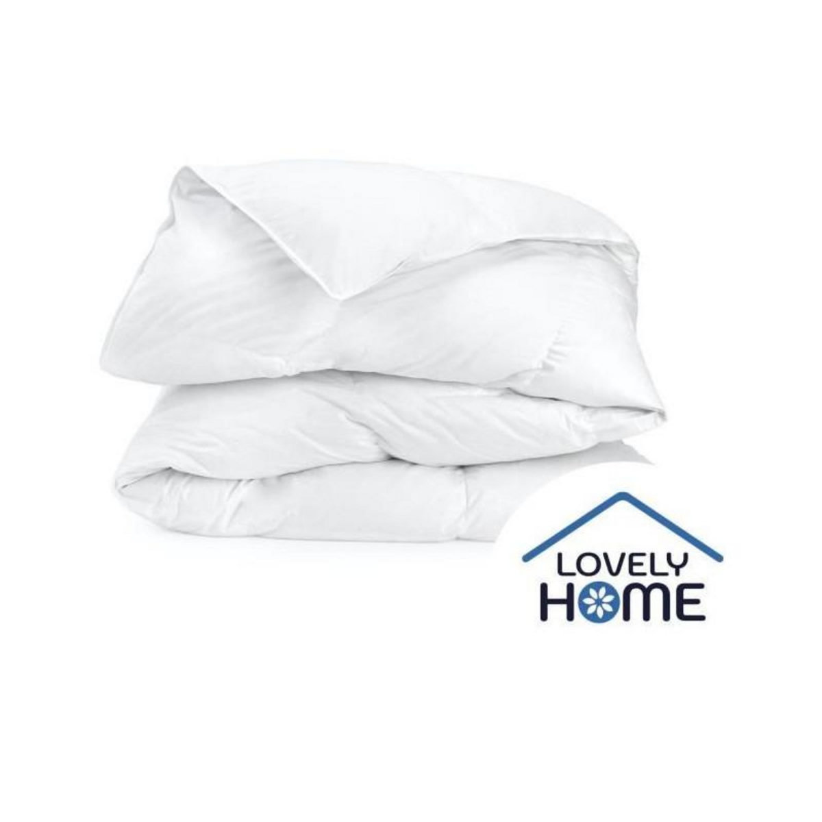 LOVELY HOME Couette 140 x 200 cm - LOVELY HOME - Chaude - 450 g/m² - Anti-acariens - 1 personne - Blanc