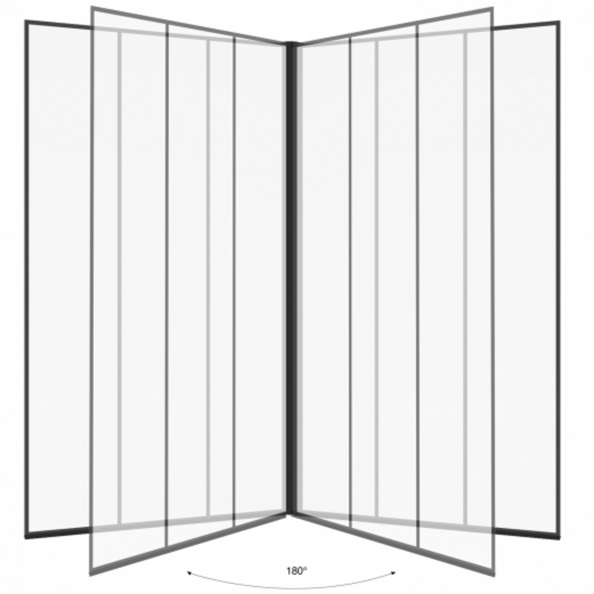 ID MARKET Pare baignoire 1 volet 70x120 cm sérigraphié effet verrière avec profilé en aluminium noir