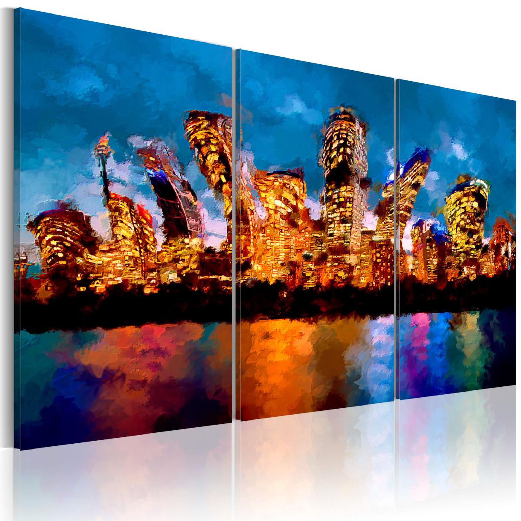 Paris Prix Tableau imprimé 3 panneaux  mad city. Coloris disponibles : Multicolore