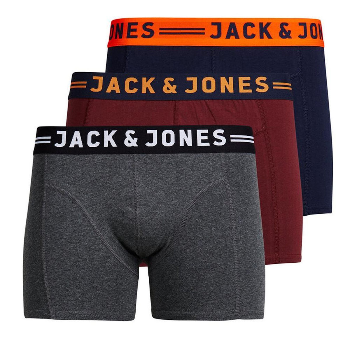 Jack & Jones X3 Boxers Bordeaux/ Homme Jack & Jones 12113943