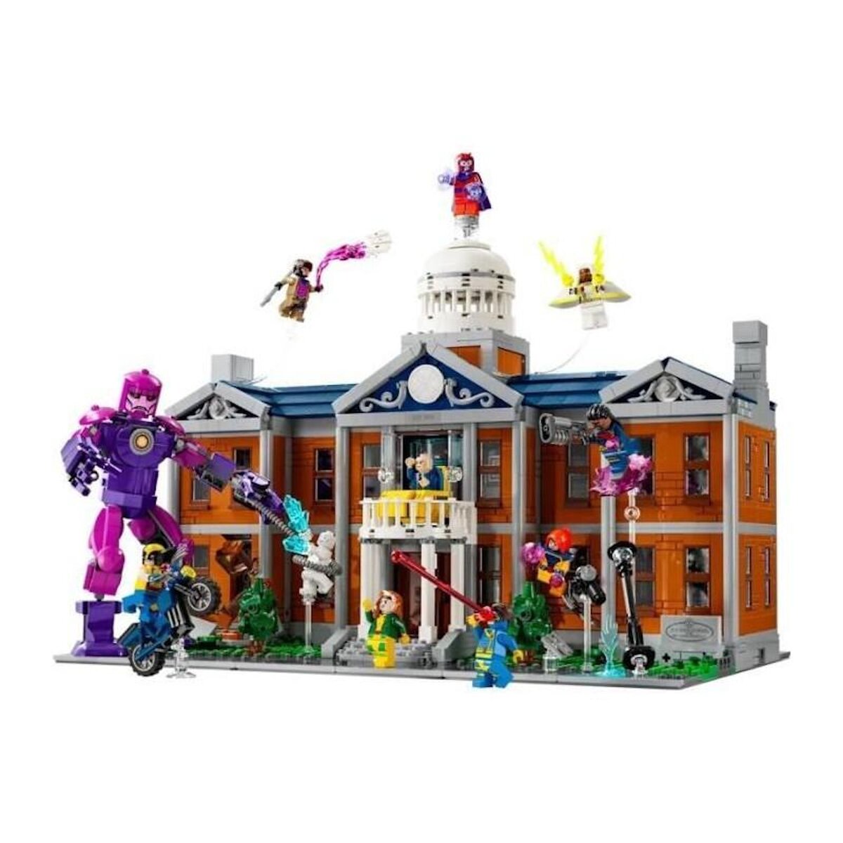 LEGO LEGO Marvel Les X-Men : l'institut Xavier - Set de construction pour adultes avec minifigurines dont Wolverine et Professeur X p