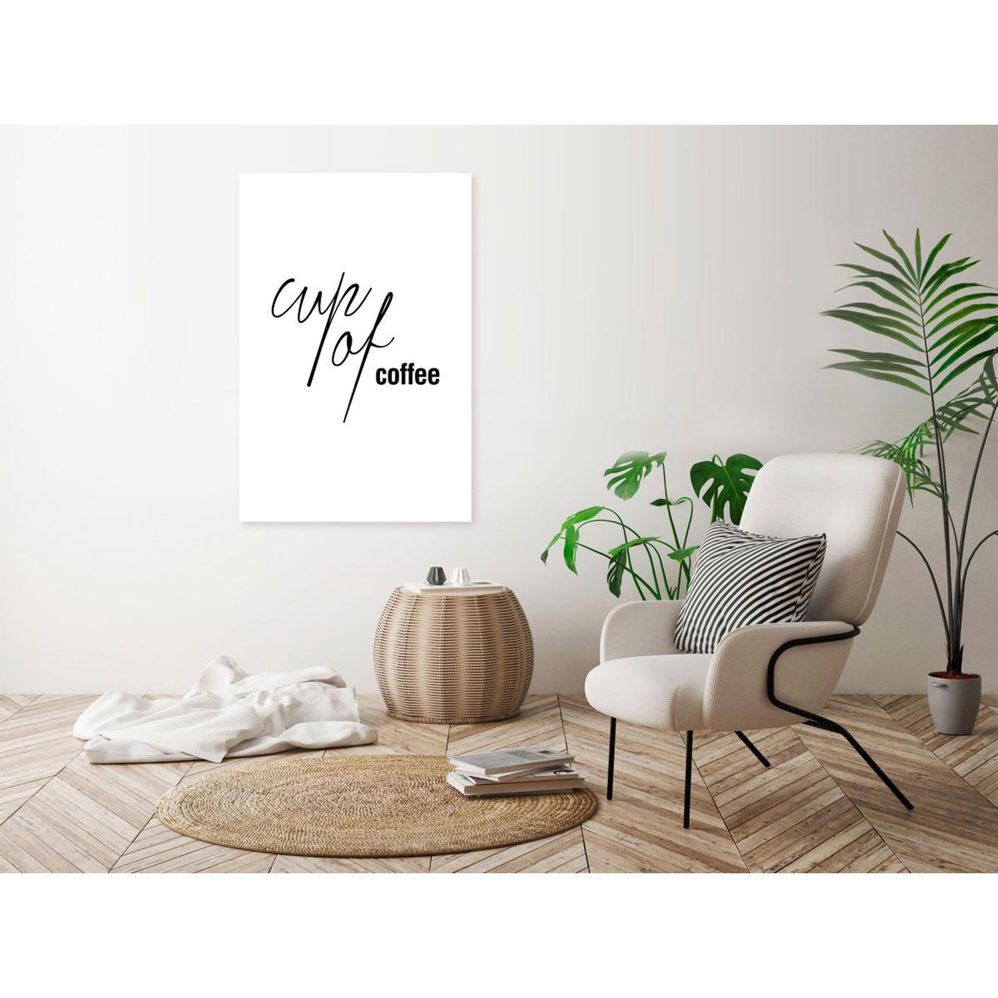 Voir la diapositive 2 : Paris Prix Tableau Imprimé  Cup of Coffee  Noir & Blanc