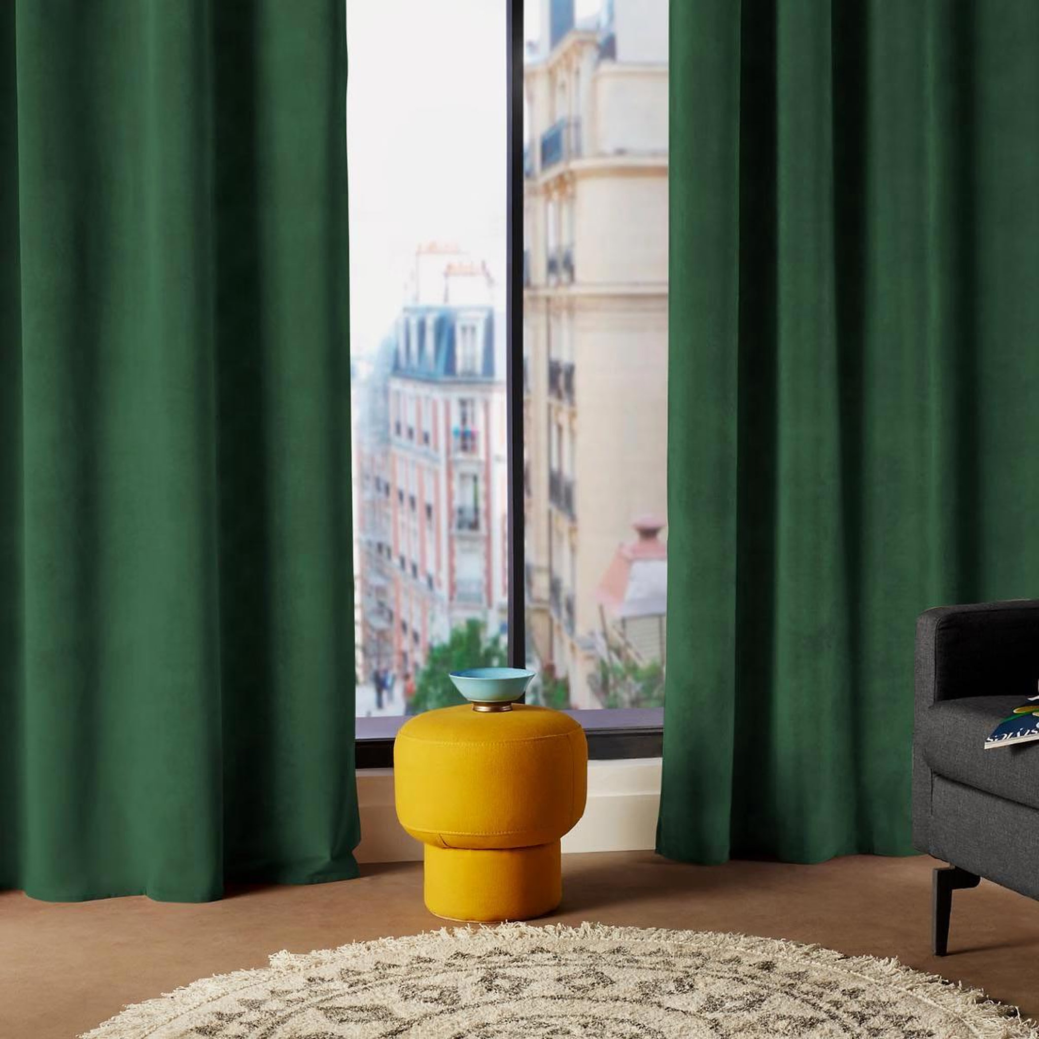 ATMOSPHERA Rideau tamisant  lilou  140x260cm vert