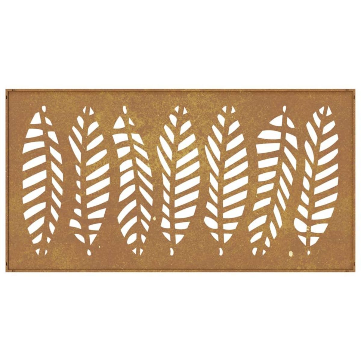 VIDAXL Decoration murale jardin 105x55 cm acier corten design feuille
