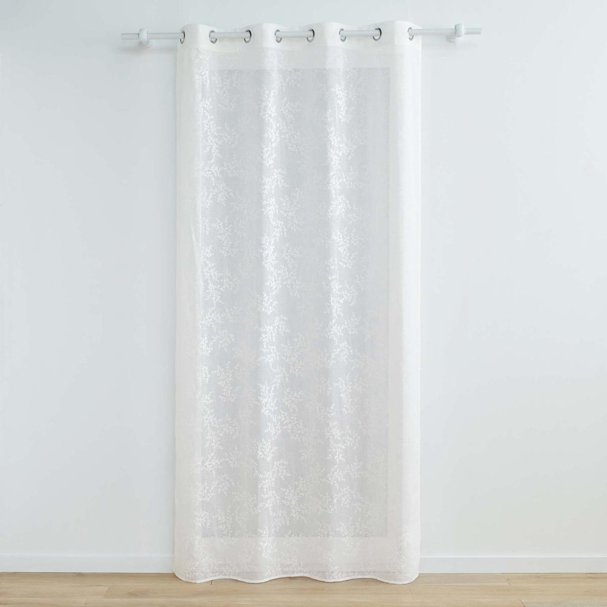 Douceur d'Intérieur Rideau voilage à œillets  karla  140x280cm blanc