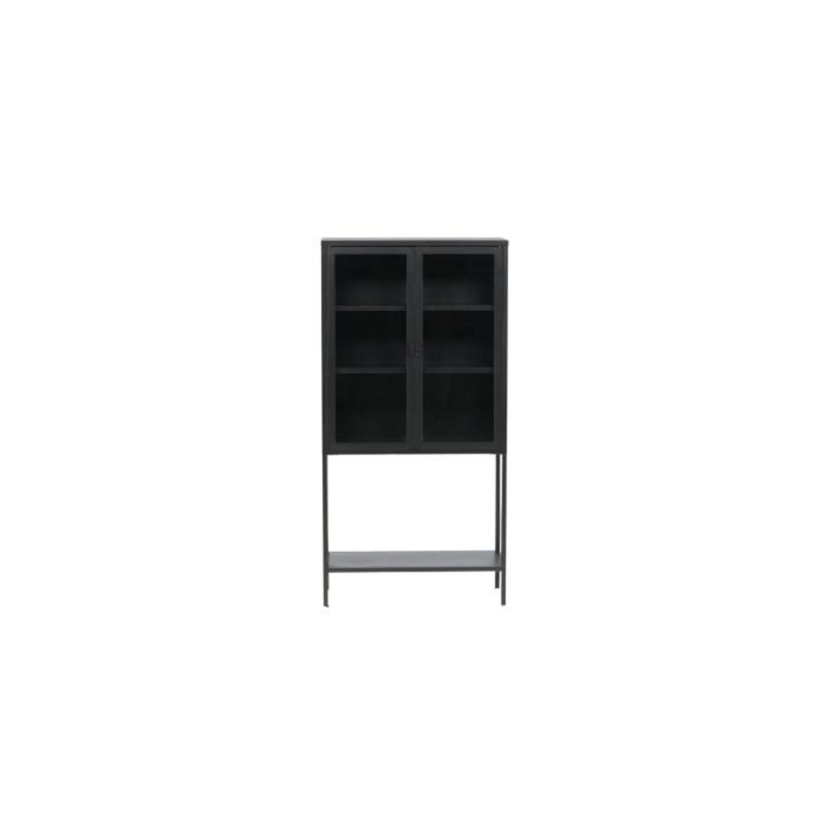 Paris Prix Vitrine 2 Portes en Verre  Misha  150cm Noir