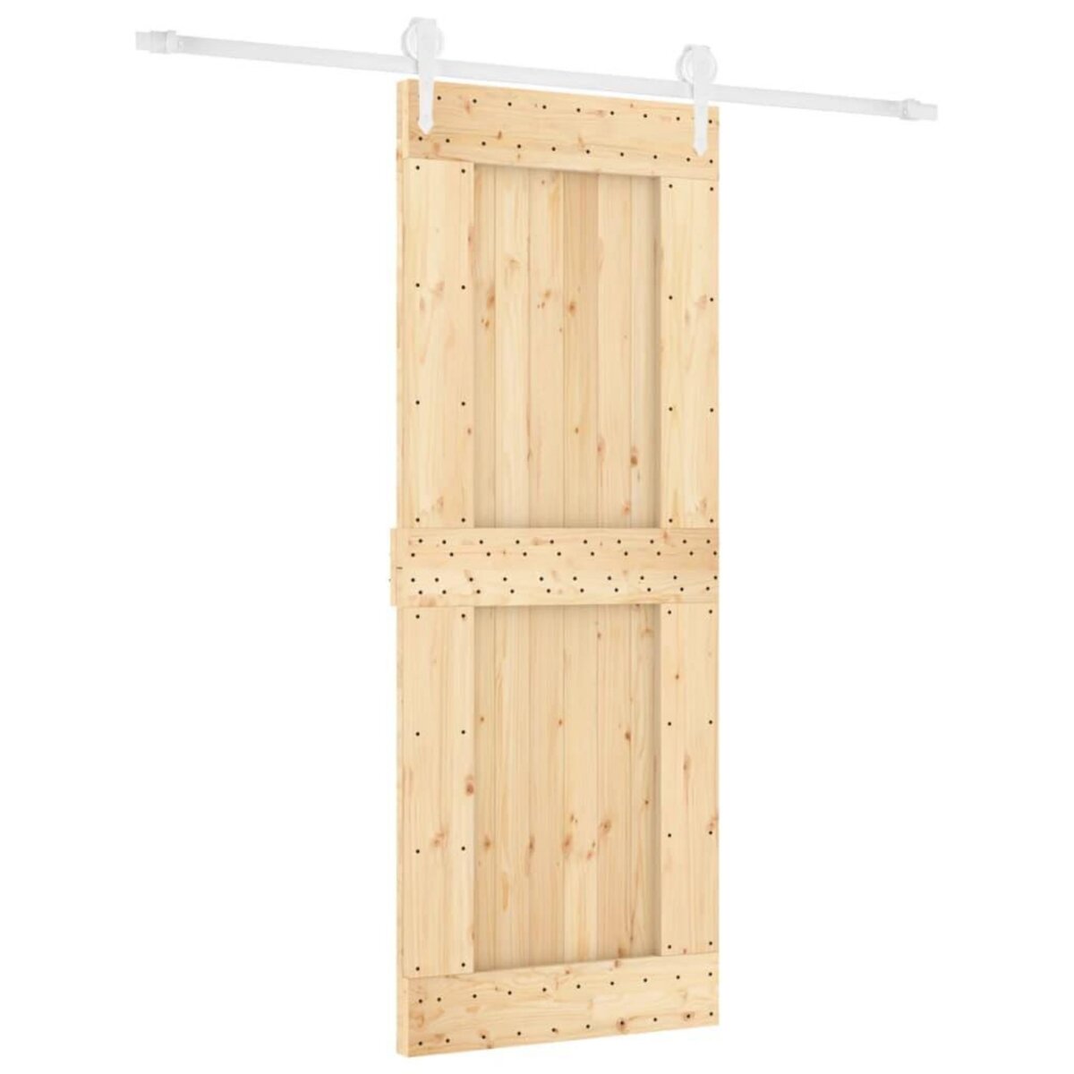 VIDAXL Porte coulissante et kit de quincaillerie 80x210 cm pin massif