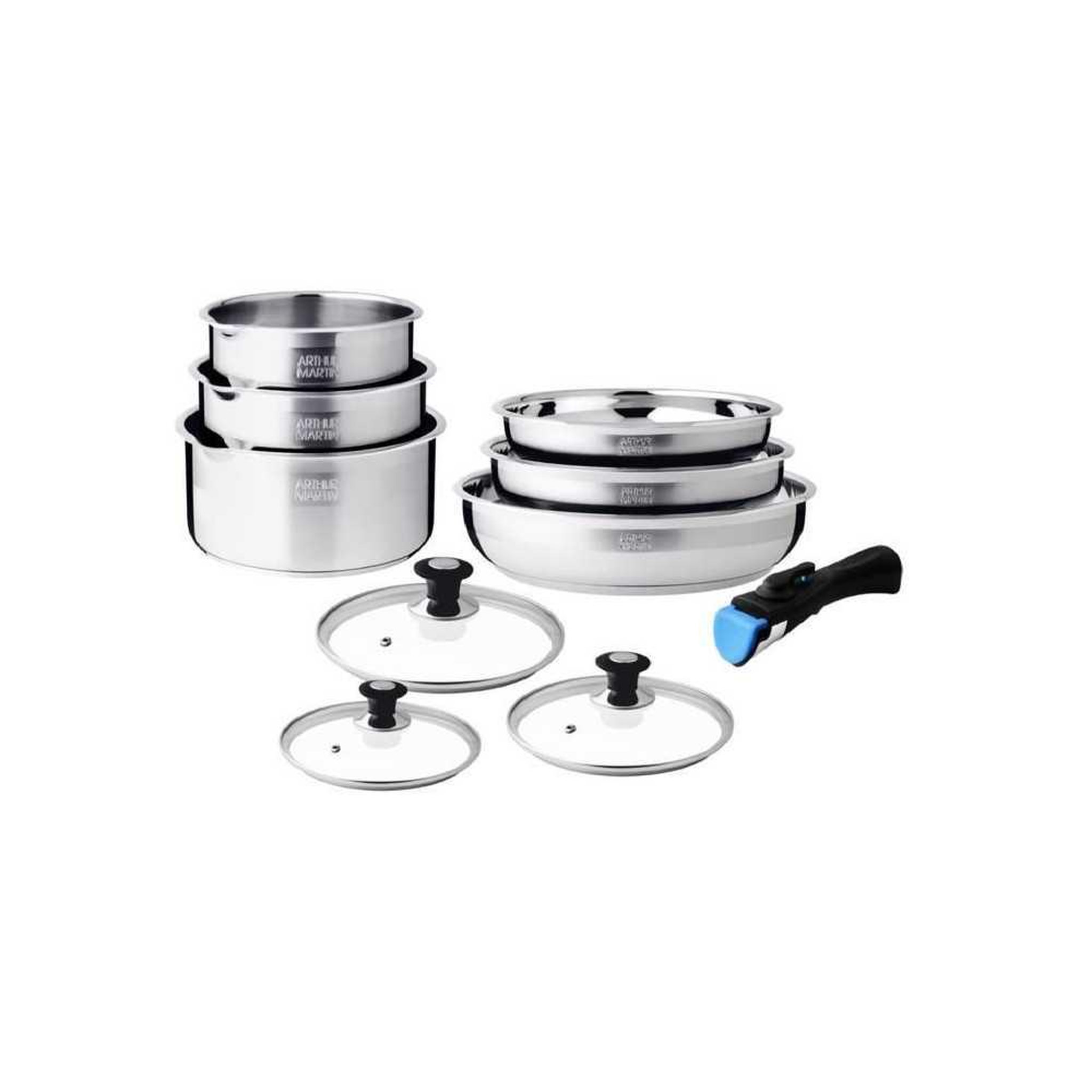 Arthur Martin Arthur martin am0006 - set de 10 pièces de cuisson en acier inoxydable 18/10