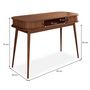 Voir la diapositive 6 : IDIMEX Bureau JARI avec rangement porte coulissante, en bois massif
