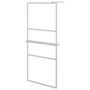 Voir la diapositive 2 : VIDAXL Paroi de douche et etagere Chrome 100x195cm Verre ESG&Aluminium