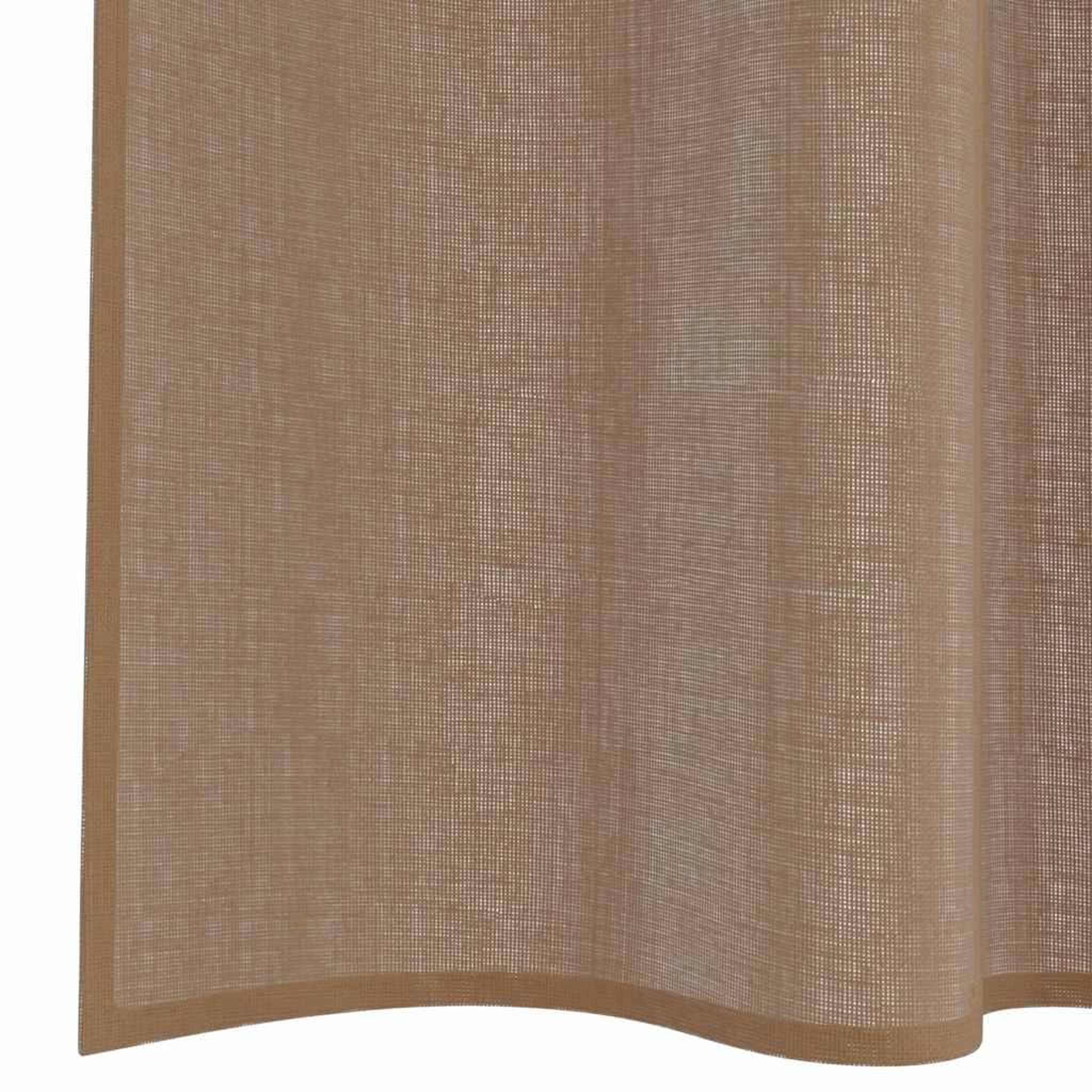 Voir la diapositive 5 : VIDAXL Rideaux en voile avec boucles 2 pcs marron clair 140x260 cm