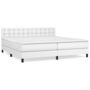 Voir la diapositive 2 : VIDAXL Sommier a lattes de lit avec matelas Blanc 200x200cm Similicuir