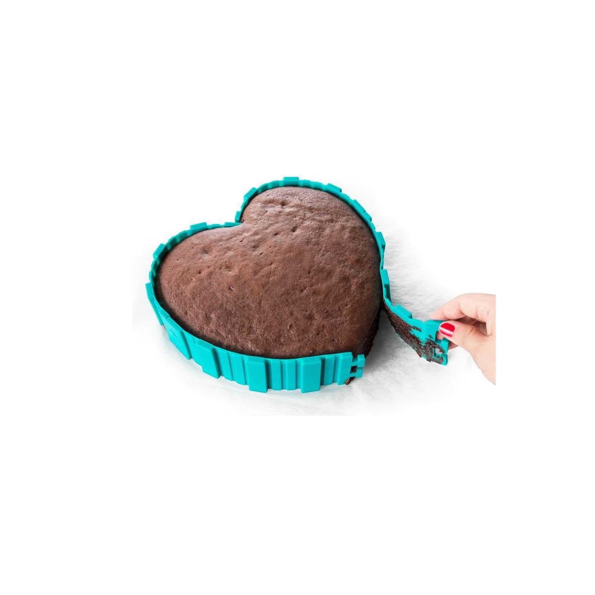 Voir la diapositive 5 : Lily Cook Moule à gâteaux en silicone  amovible  19cm bleu