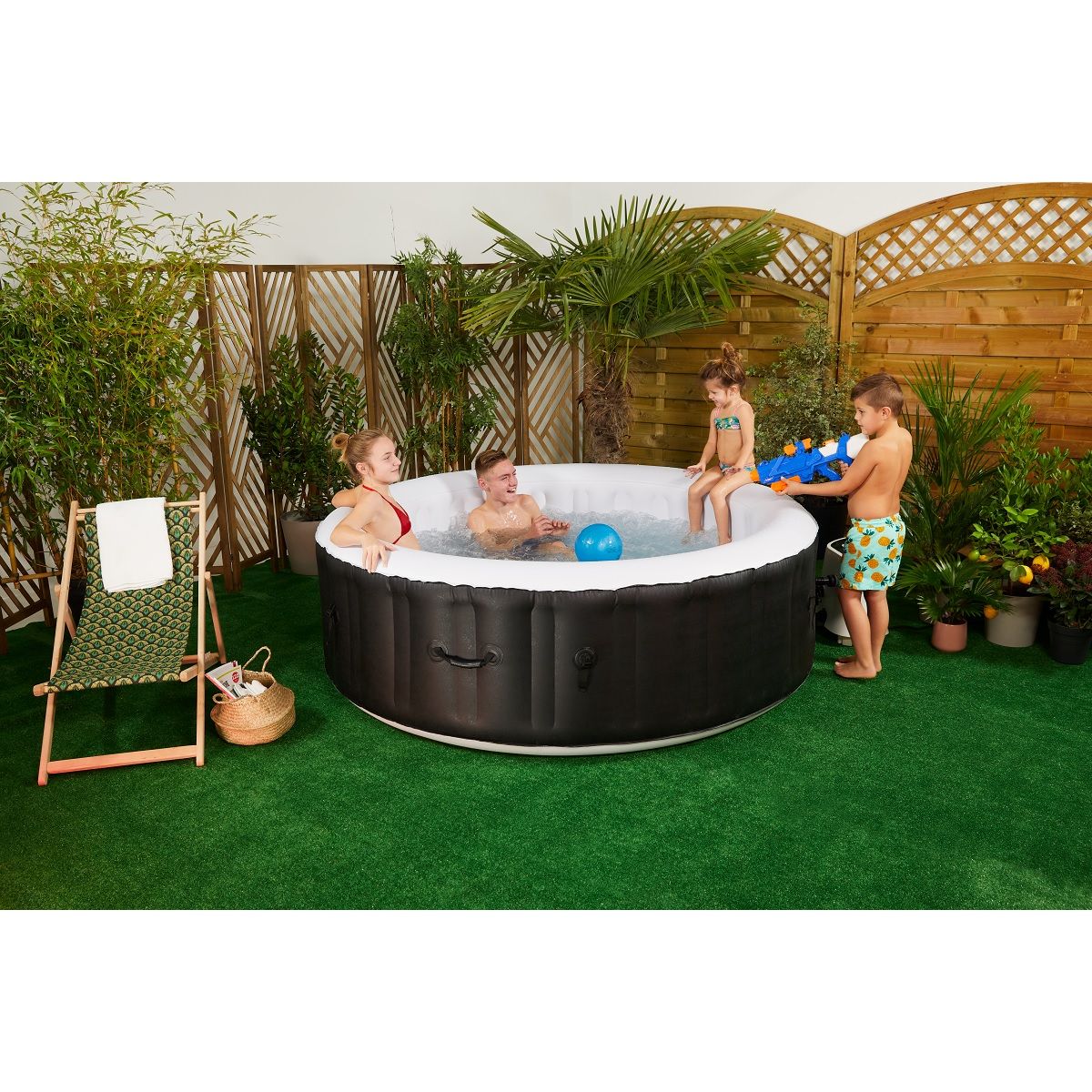 COCOONING Spa gonflable 6 places rond 208 cm 65 cm PALMA