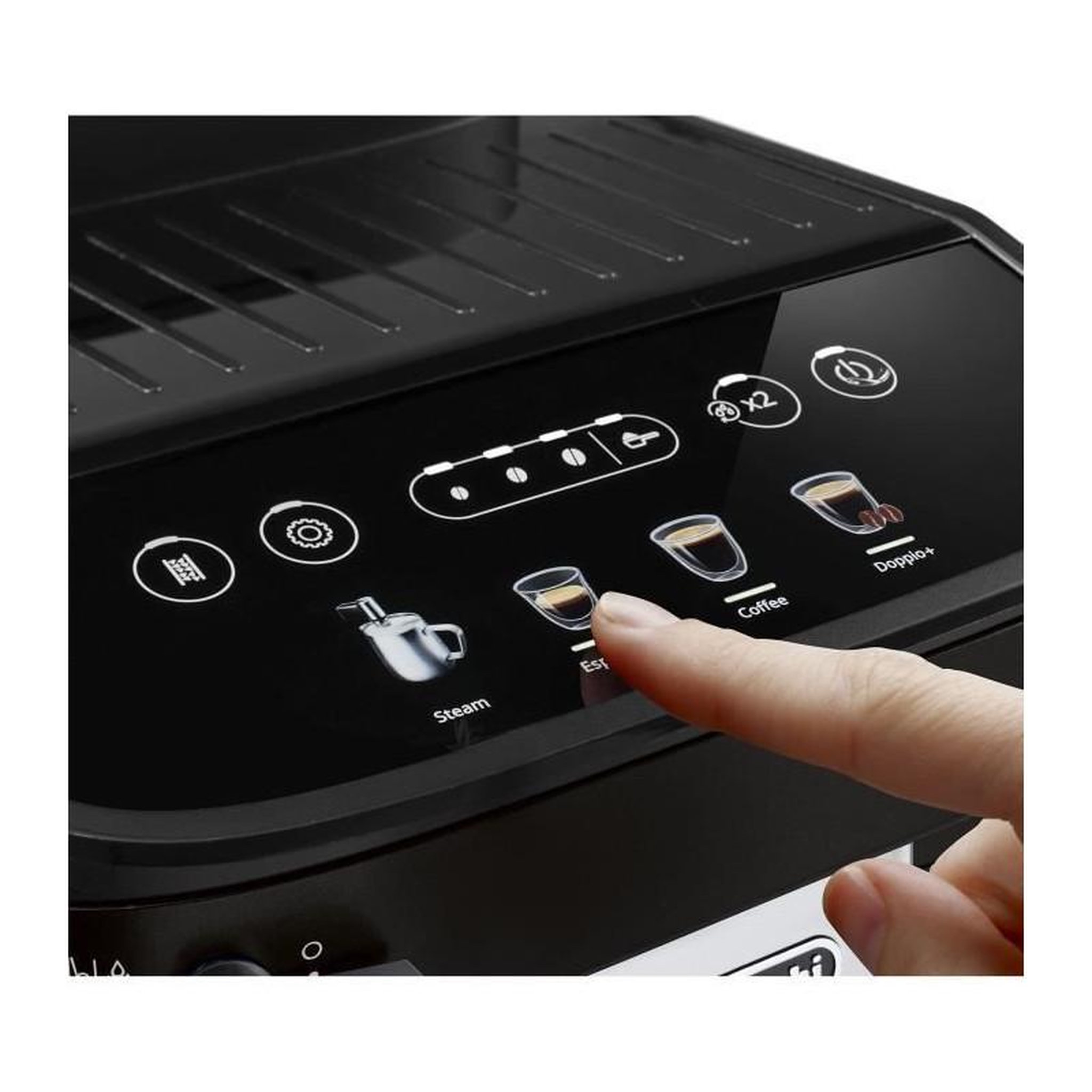 Voir la diapositive 2 : DELONGHI DELONGHI ECAM290.22.B - Machine a cafe Expresso Broyeur Magnifica Evo - 1450W - 3 boissons - 1,8L - 250g de grains
