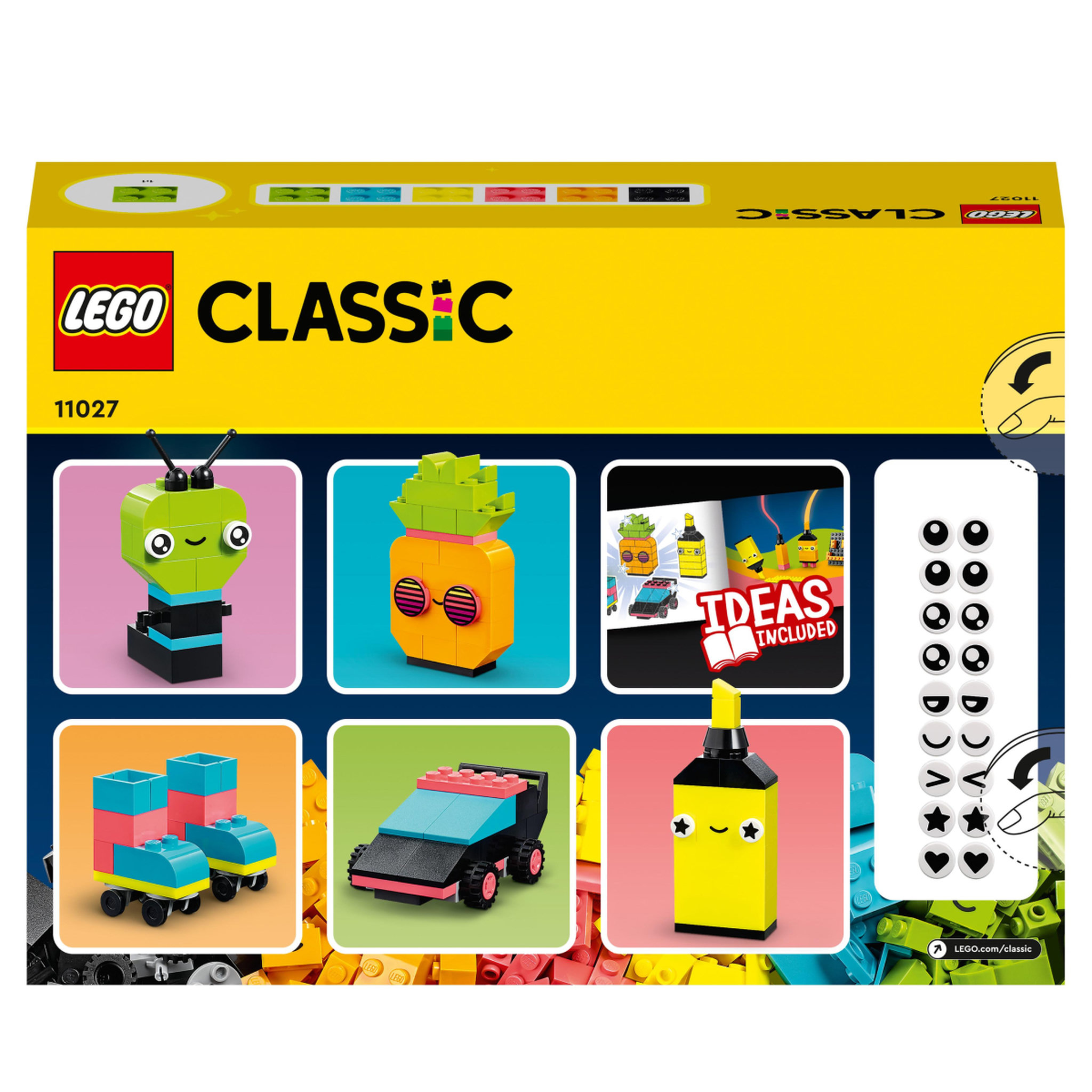 Voir la diapositive 9 : LEGO Classic 11027 - L&rsquo;amusement créatif fluo