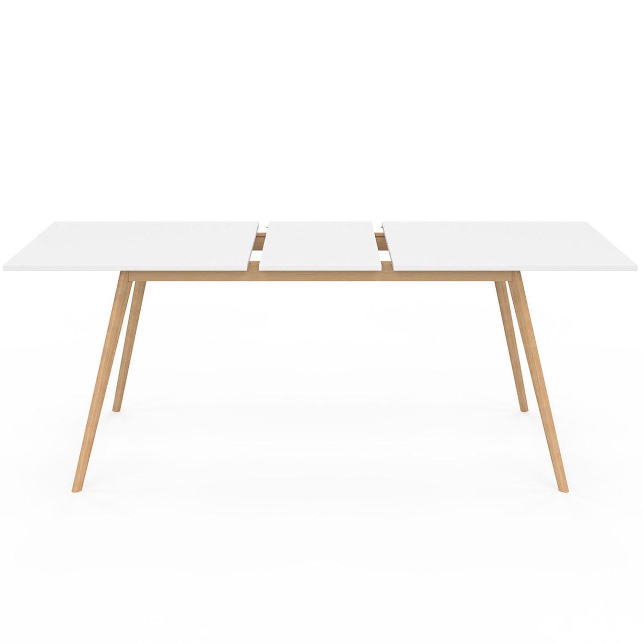 Voir la diapositive 4 : ID MARKET Ensemble table à manger extensible inga 160-200 cm et 6 chaises sara blanches design scandinave