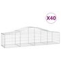 Voir la diapositive 2 : VIDAXL Paniers a gabions arques 40 pcs 200x50x40/60 cm fer galvanise