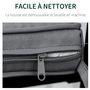 Voir la diapositive 5 : OUTSUNNY Coussins de banc de jardin déhoussables - coussins balancelle - lot de 2 - dim. 120L x 50l cm - rembourrage 5 cm - cordons d'attache - polyester gris