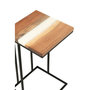 Voir la diapositive 5 : Paris Prix Table d'Appoint Carrée en Bois  Douglas  55cm Naturel & Blanc