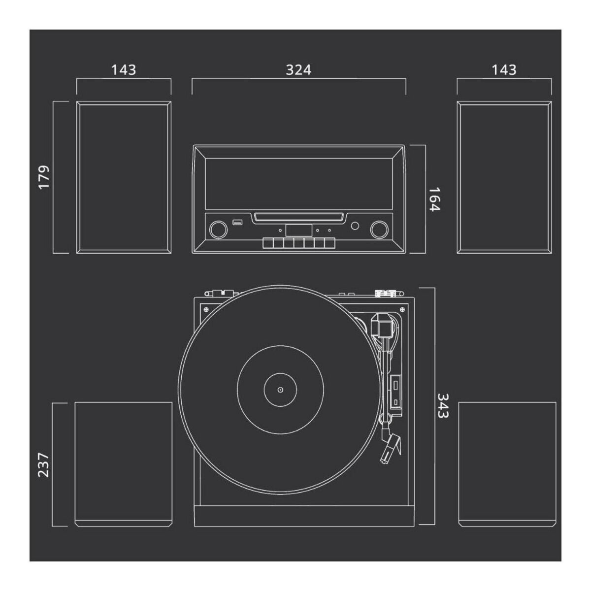 Muse Platine vinyle MT-120 BT Bois