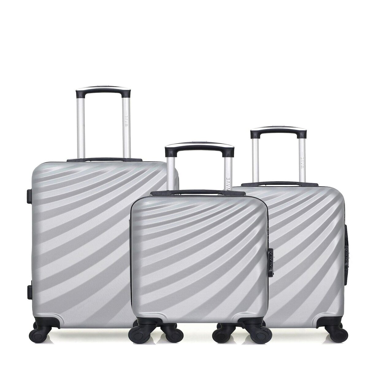 WAVE PARIS WAVE PARIS - Lot de 3 - Valise Weekend, valise cabine et valise cabine XXS DANUBE