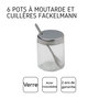 Voir la diapositive 6 : Fackelmann Lot de 6 pots à moutarde avec cuillère Fackelmann
