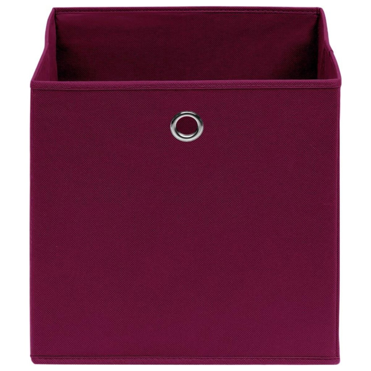 VIDAXL Boîtes de rangement 10 pcs Tissu intisse 28x28x28cm Rouge fonce