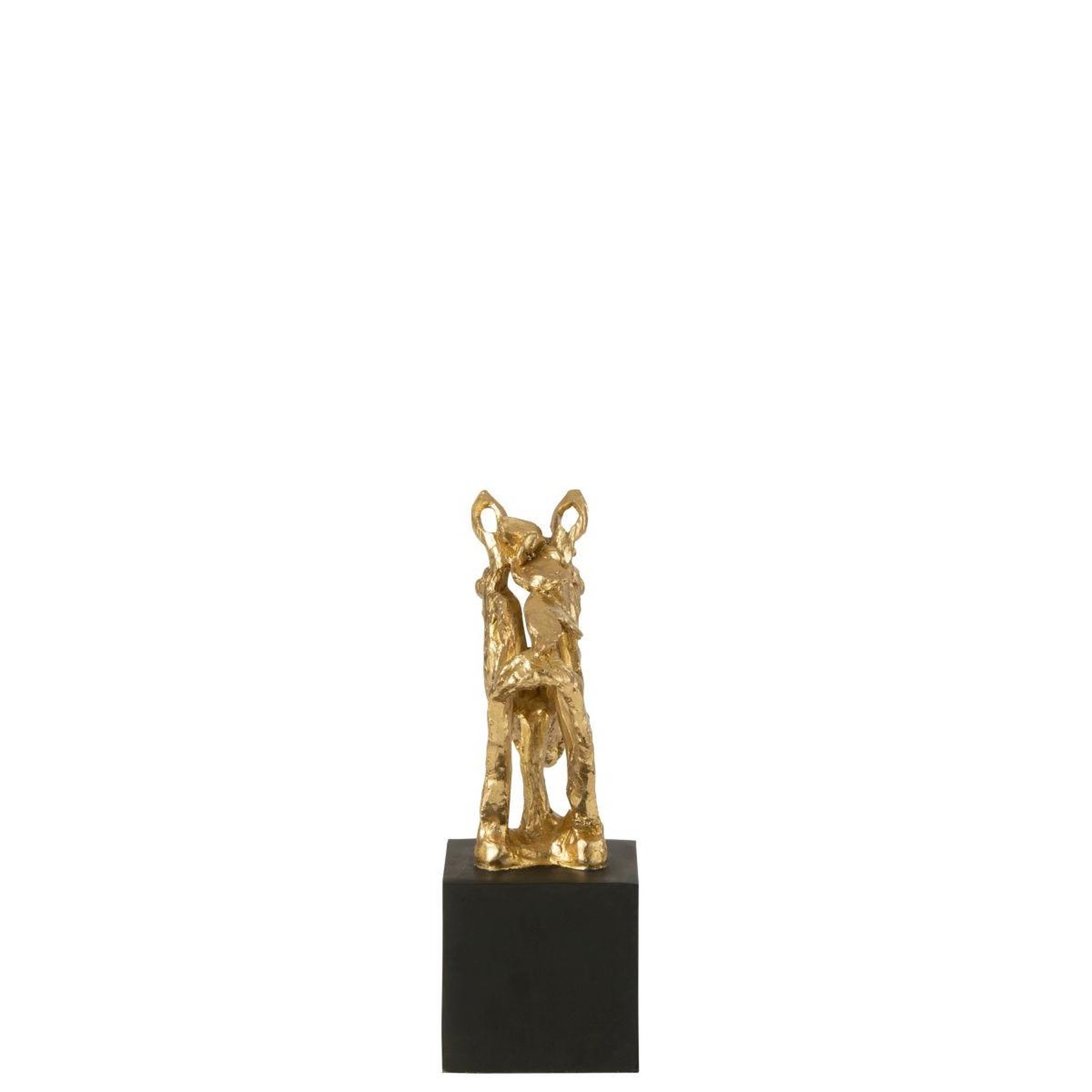 Voir la diapositive 4 : J-LINE Tête de cheval ajourée sur socle  hollywood  26cm doré